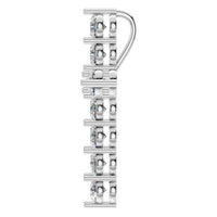PE-9197 White Gold Pendant SET - Side View