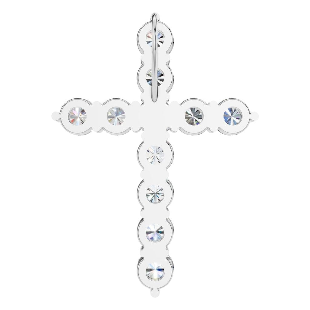 PE-9197 White Gold Pendant SET - BACK