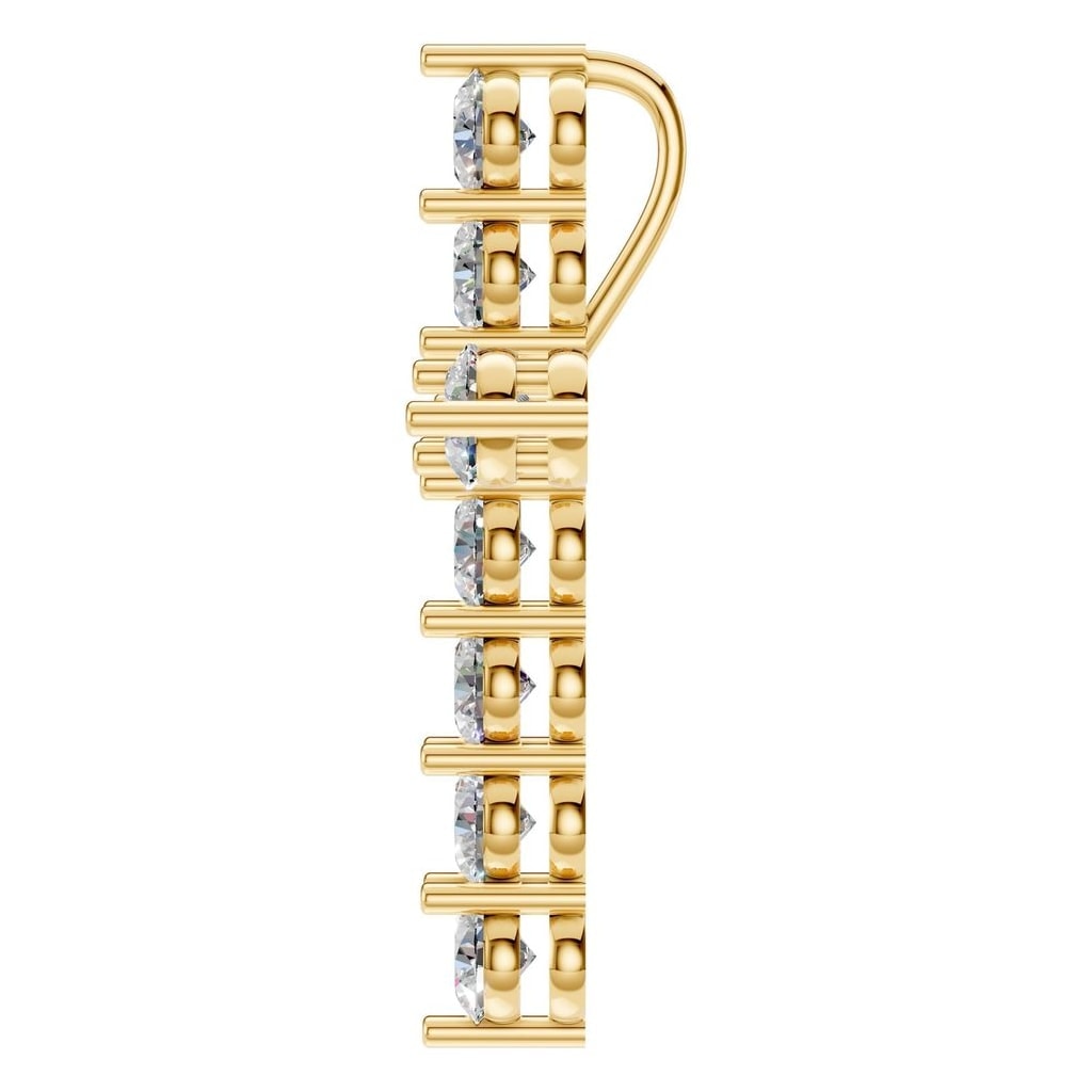 PE-9197 Yellow Gold Pendant SET - Side View