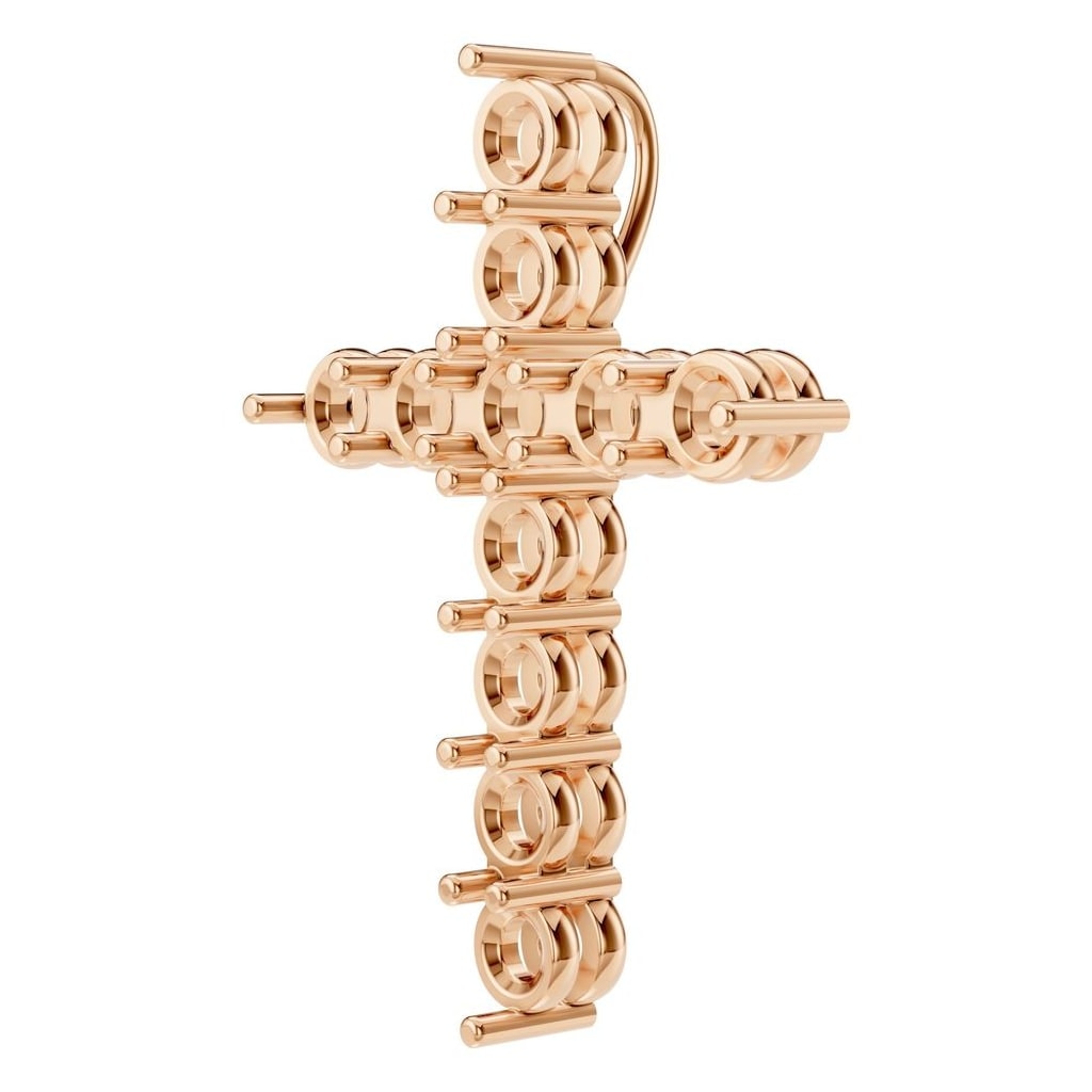 PE-9197 Rose Gold Pendant UNSET - ANGLE