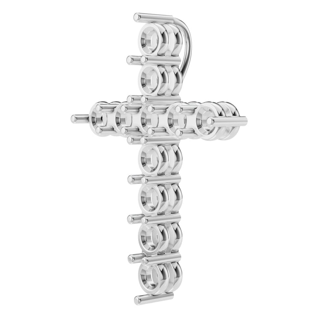PE-9197 White Gold Pendant UNSET - ANGLE
