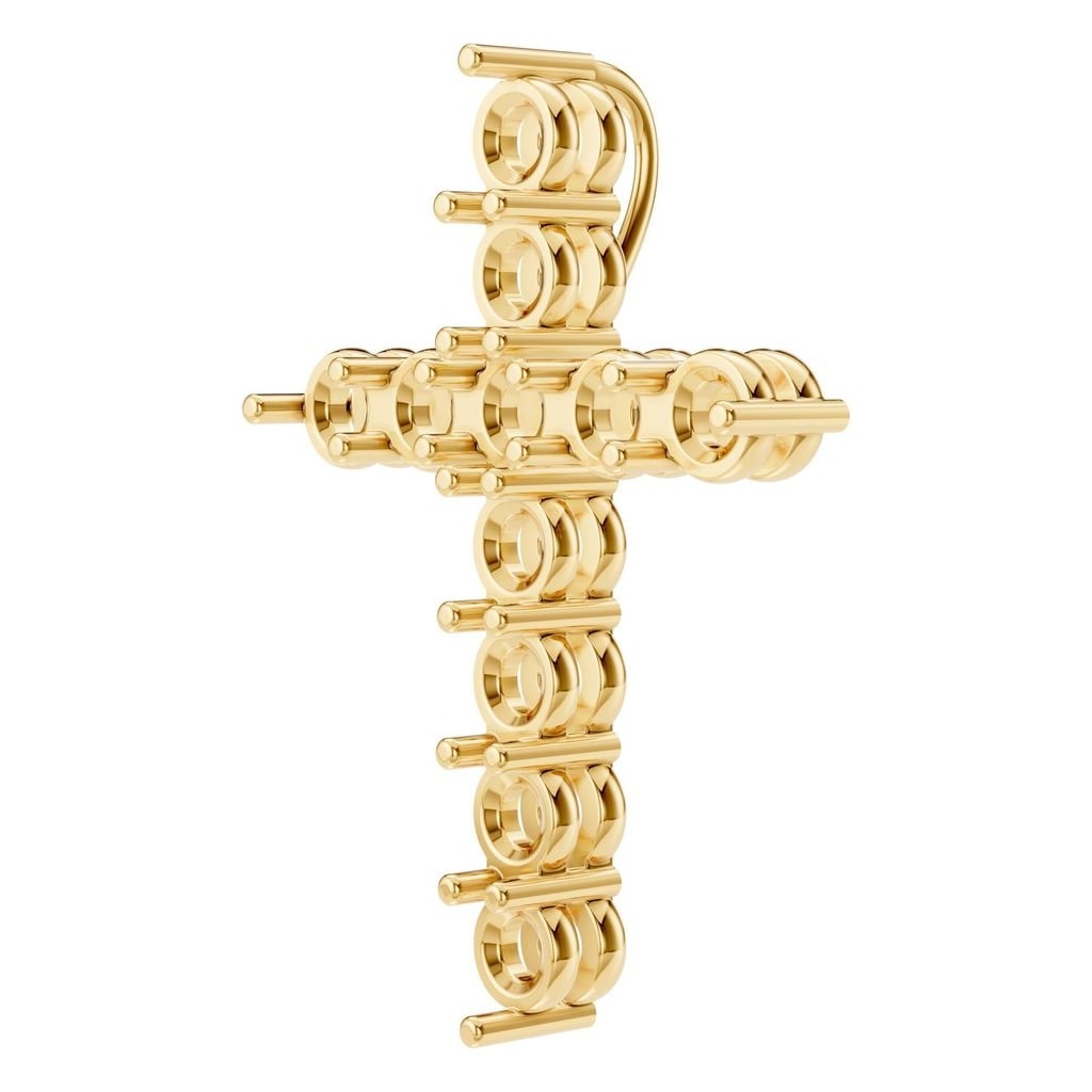 PE-9197 Yellow Gold Pendant UNSET - ANGLE