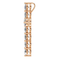 PE-9197 Rose Gold Pendant SET - Side View