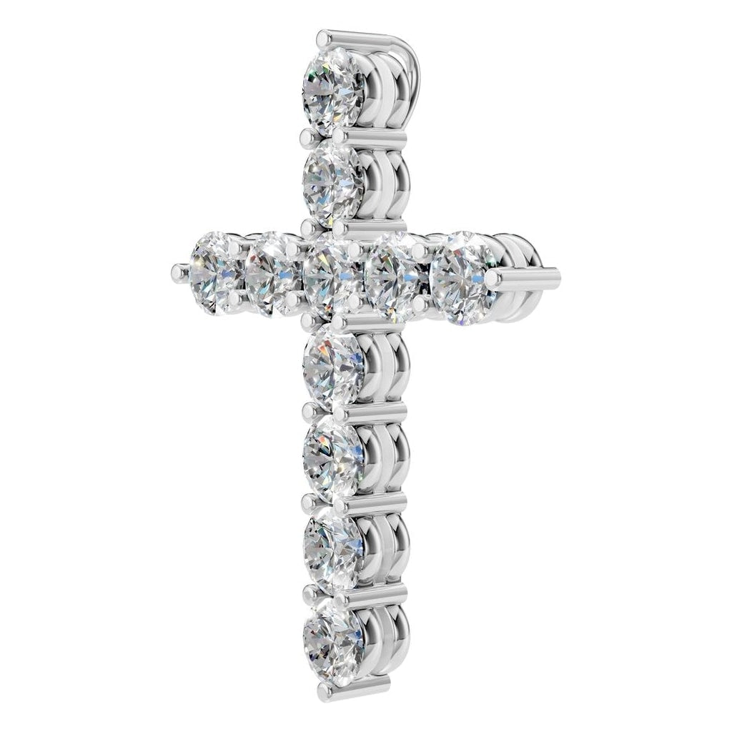 PE-9197 White Gold Pendant SET - ANGLE