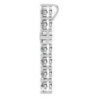 PE-9197 White Gold Pendant SET - Side View