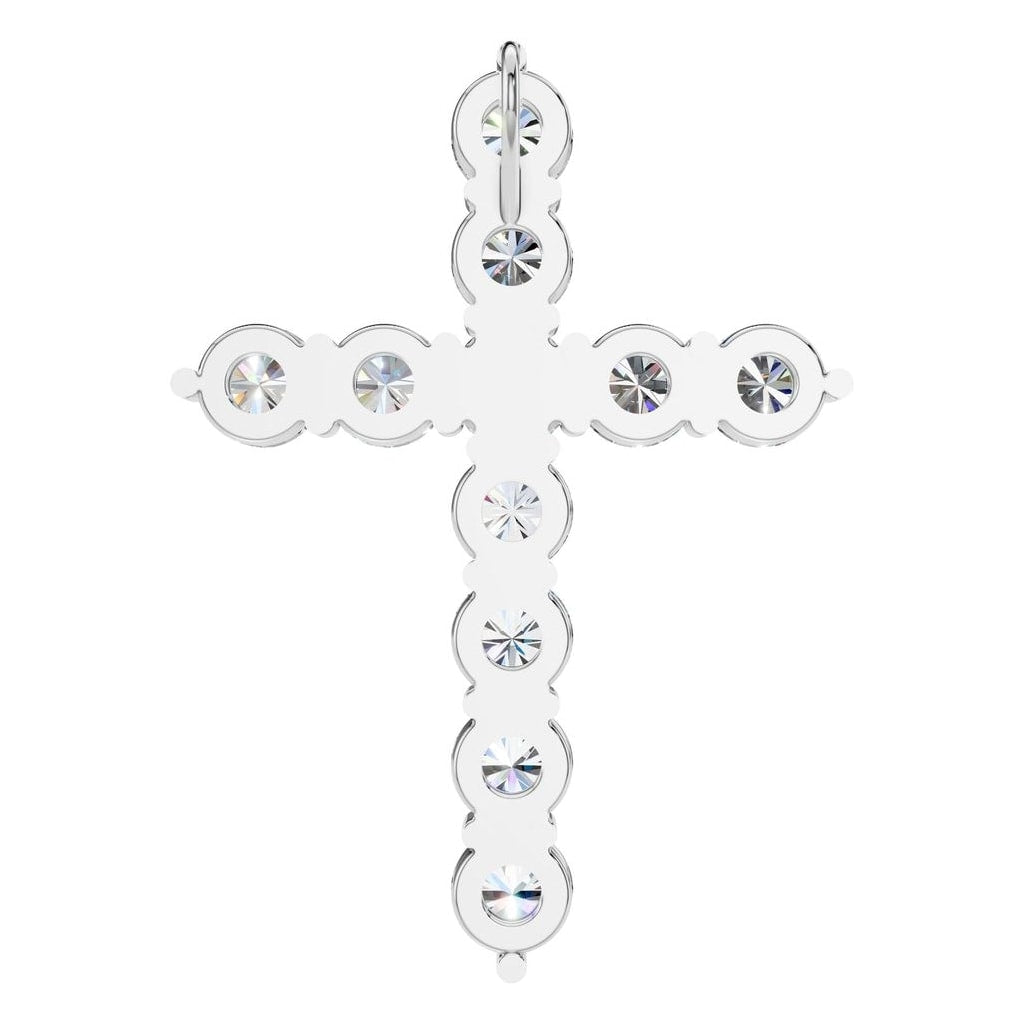 PE-9197 White Gold Pendant SET - BACK