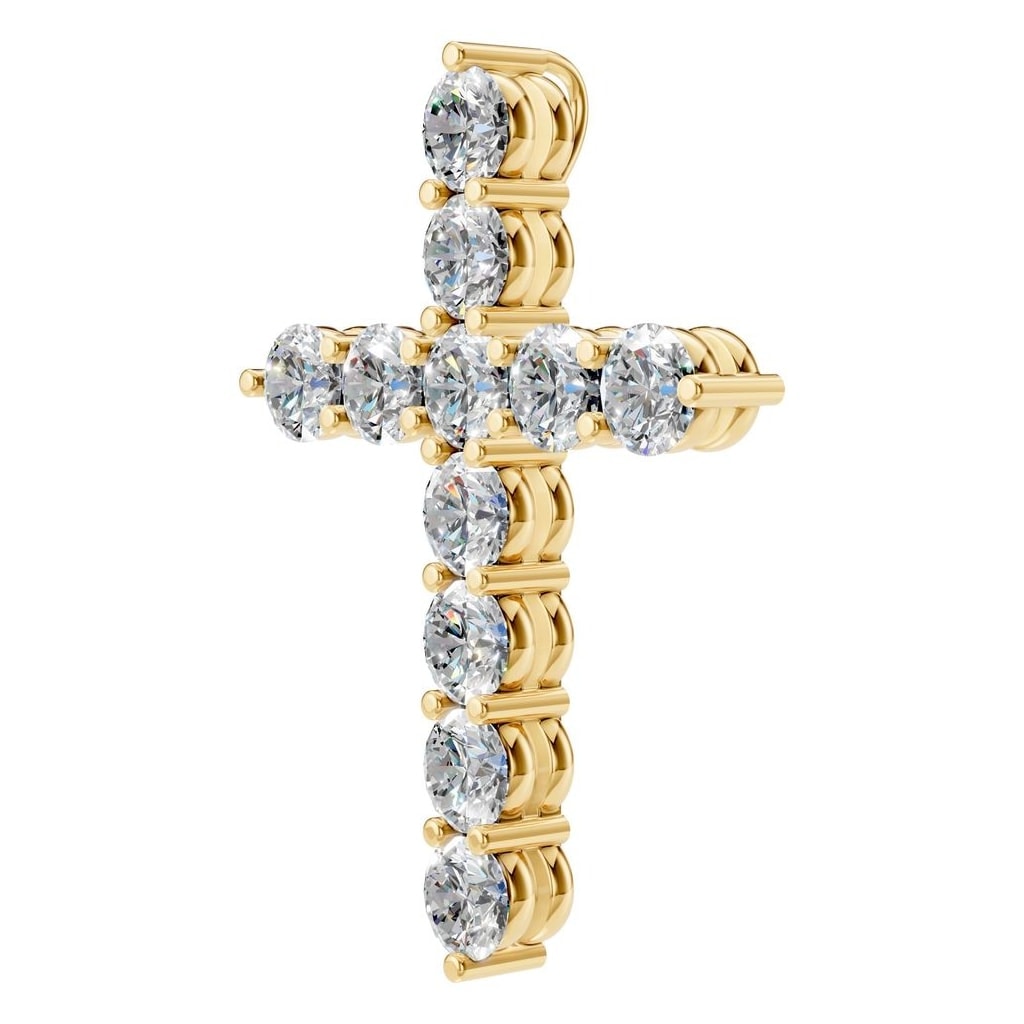 PE-9197 Yellow Gold Pendant SET - ANGLE