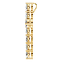 PE-9197 Yellow Gold Pendant SET - Side View