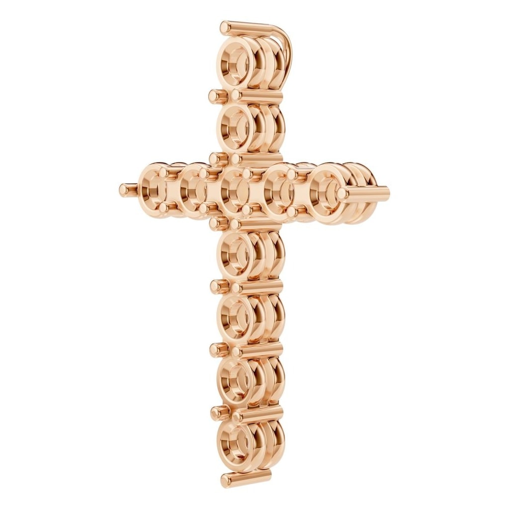 PE-9197 Rose Gold Pendant UNSET - ANGLE