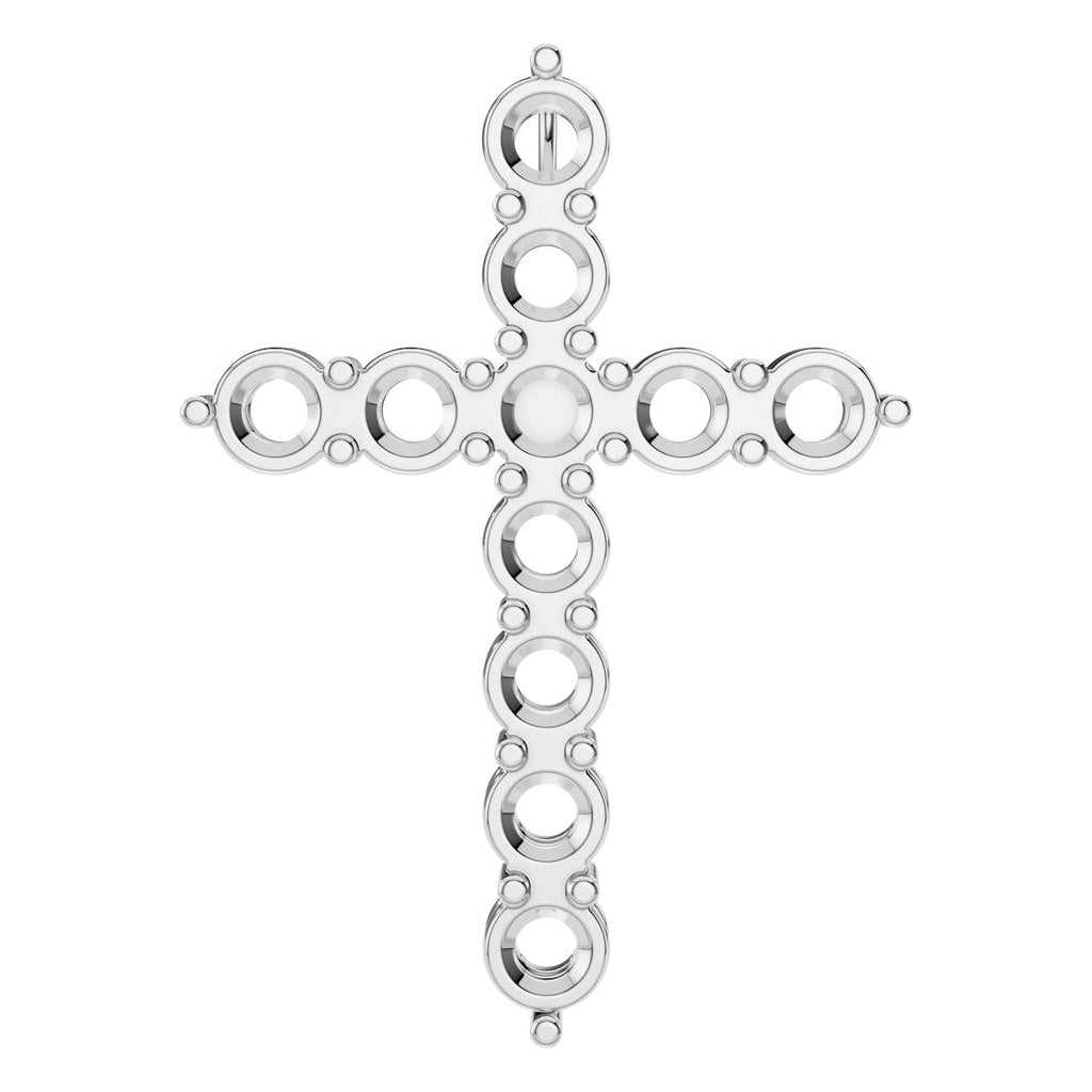 PE-9197 White Gold Pendant UNSET - Main View