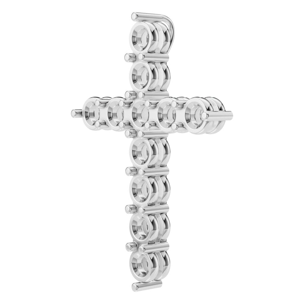 PE-9197 White Gold Pendant UNSET - ANGLE