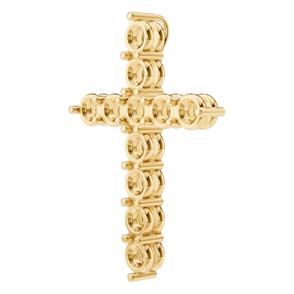 PE-9197 Yellow Gold Pendant UNSET - ANGLE