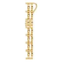 PE-9197 Yellow Gold Pendant UNSET - Side View