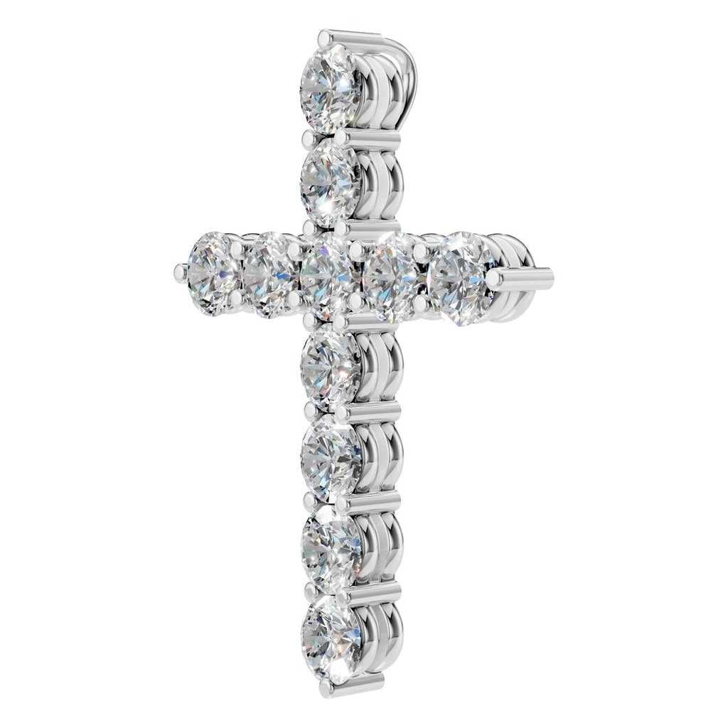 PE-9197 White Gold Pendant SET - ANGLE