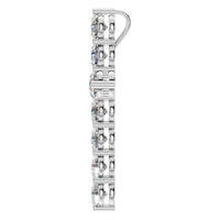PE-9197 White Gold Pendant SET - Side View