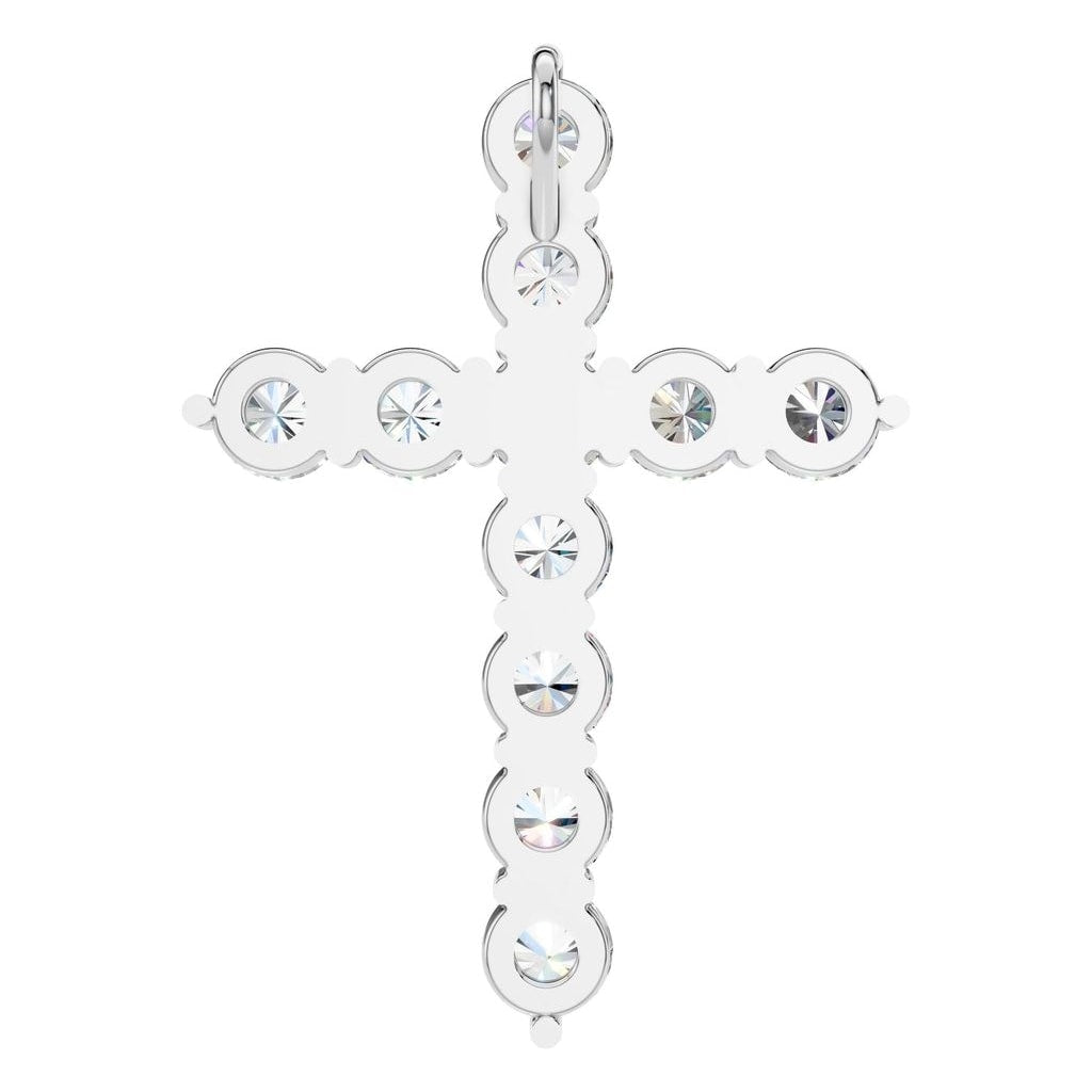 PE-9197 White Gold Pendant SET - BACK