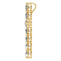 PE-9197 Yellow Gold Pendant SET - Side View