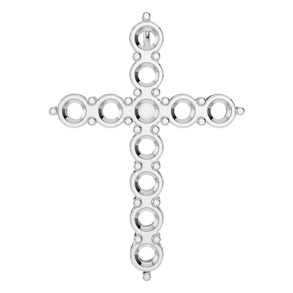 PE-9197 White Gold Pendant UNSET - Main View