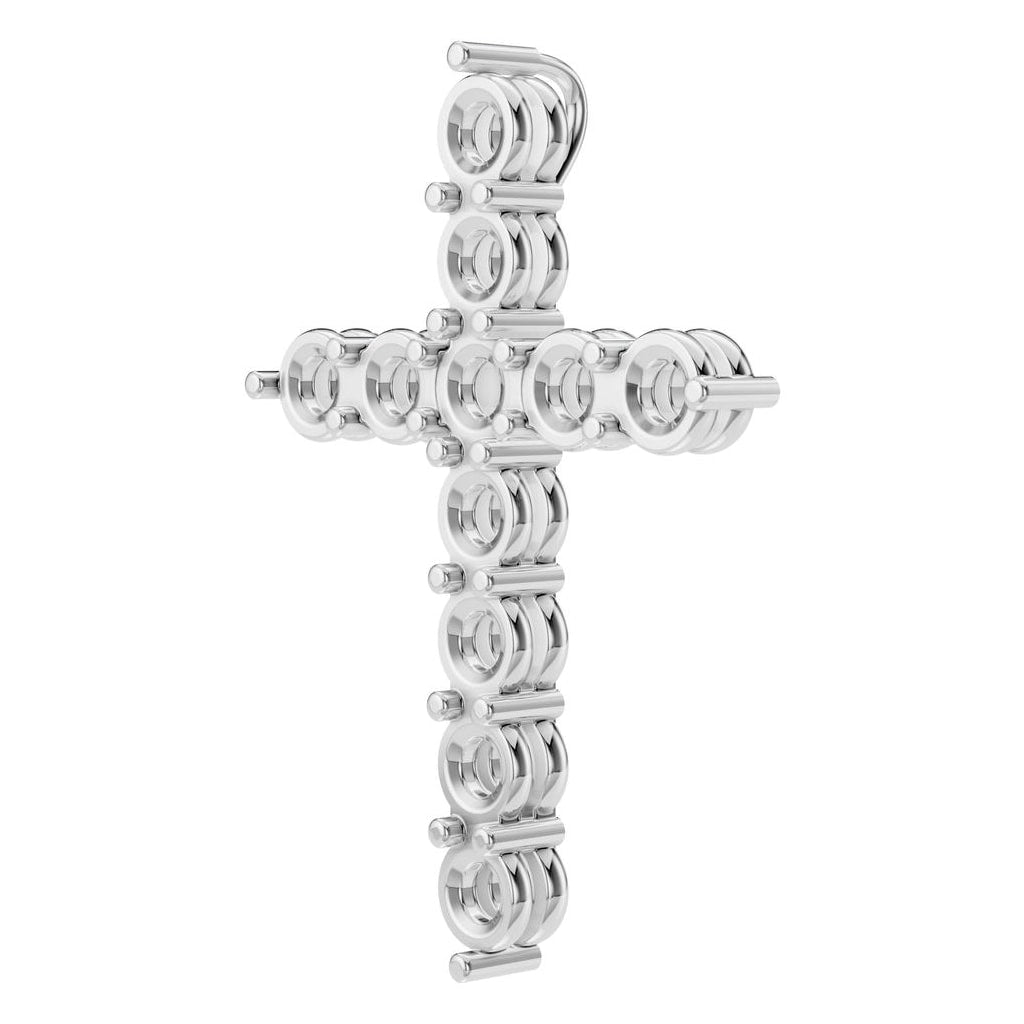 PE-9197 White Gold Pendant UNSET - ANGLE