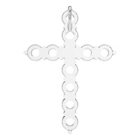 PE-9197 White Gold Pendant UNSET - BACK