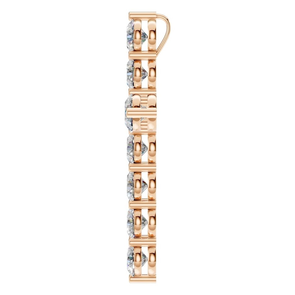 PE-9197 Rose Gold Pendant SET - Side View