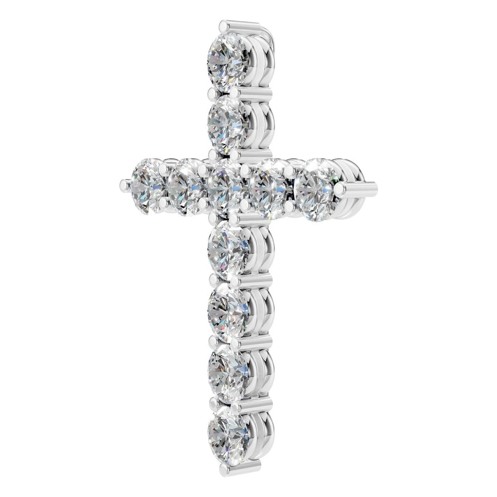 PE-9197 White Gold Pendant SET - ANGLE