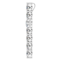 PE-9197 White Gold Pendant SET - Side View