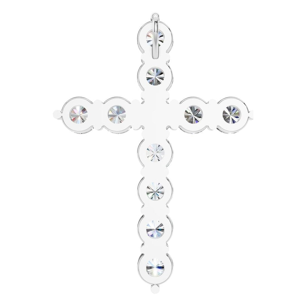 PE-9197 White Gold Pendant SET - BACK