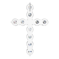PE-9197 White Gold Pendant SET - BACK