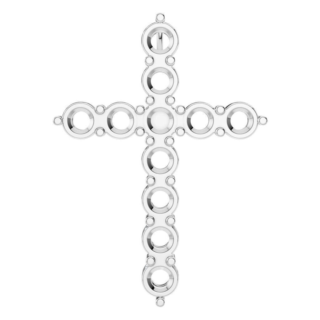 PE-9197 White Gold Pendant UNSET - Main View