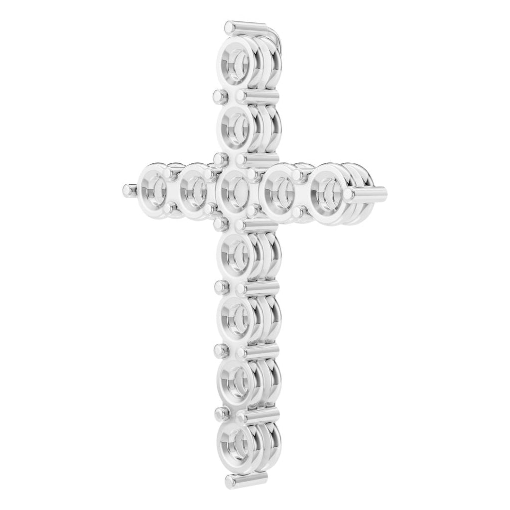 PE-9197 White Gold Pendant UNSET - ANGLE