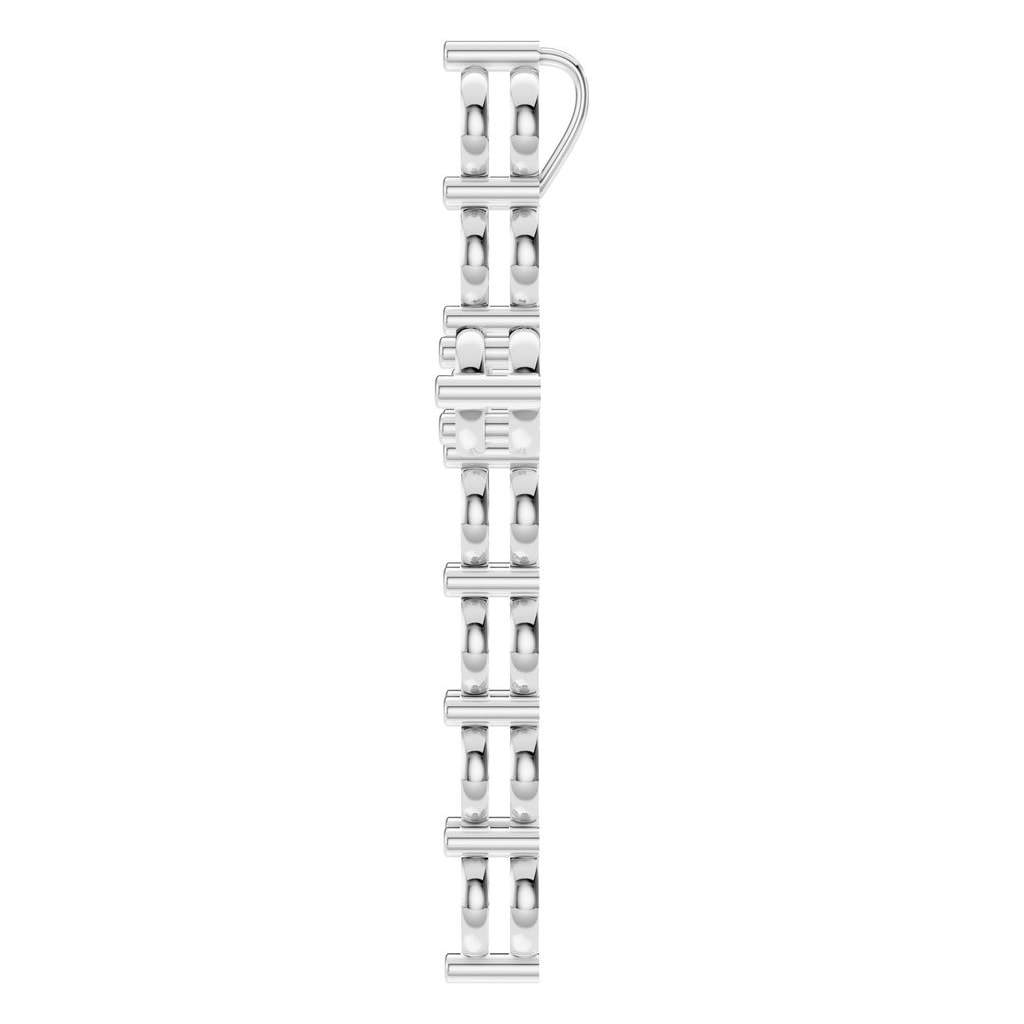 PE-9197 White Gold Pendant UNSET - Side View