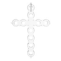 PE-9197 White Gold Pendant UNSET - BACK