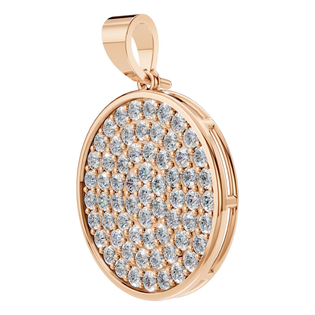 PE-9462 Rose Gold Pendant SET - ANGLE