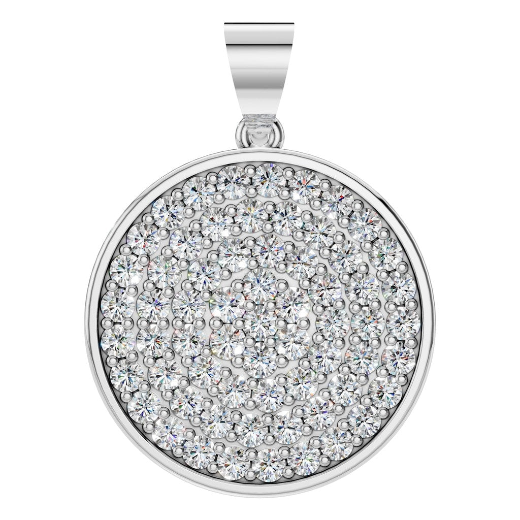 PE-9462 White Gold Pendant SET - Main View