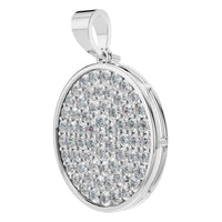 PE-9462 White Gold Pendant SET - ANGLE