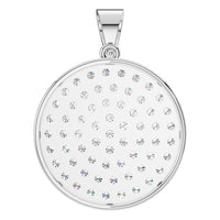 PE-9462 White Gold Pendant SET - BACK