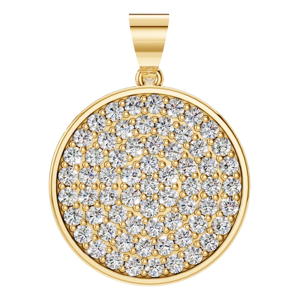 PE-9462 Yellow Gold Pendant SET - Main View