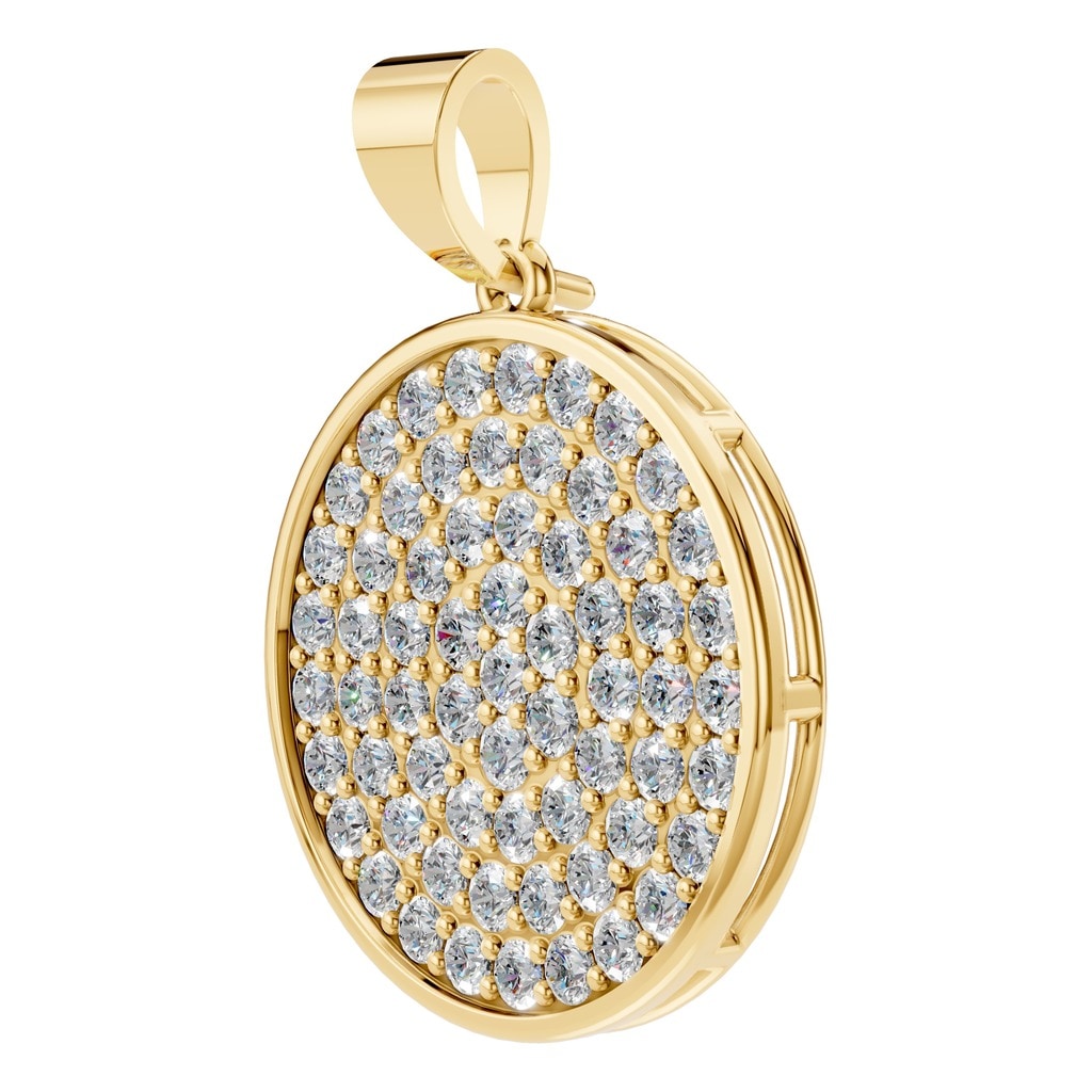 PE-9462 Yellow Gold Pendant SET - ANGLE
