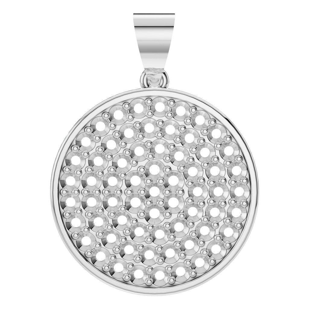 PE-9462 White Gold Pendant UNSET - Main View