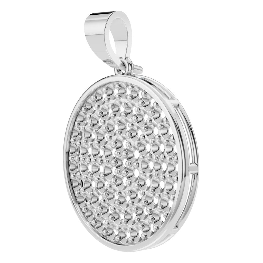 PE-9462 White Gold Pendant UNSET - ANGLE
