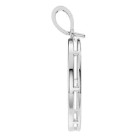 PE-9462 White Gold Pendant UNSET - Side View