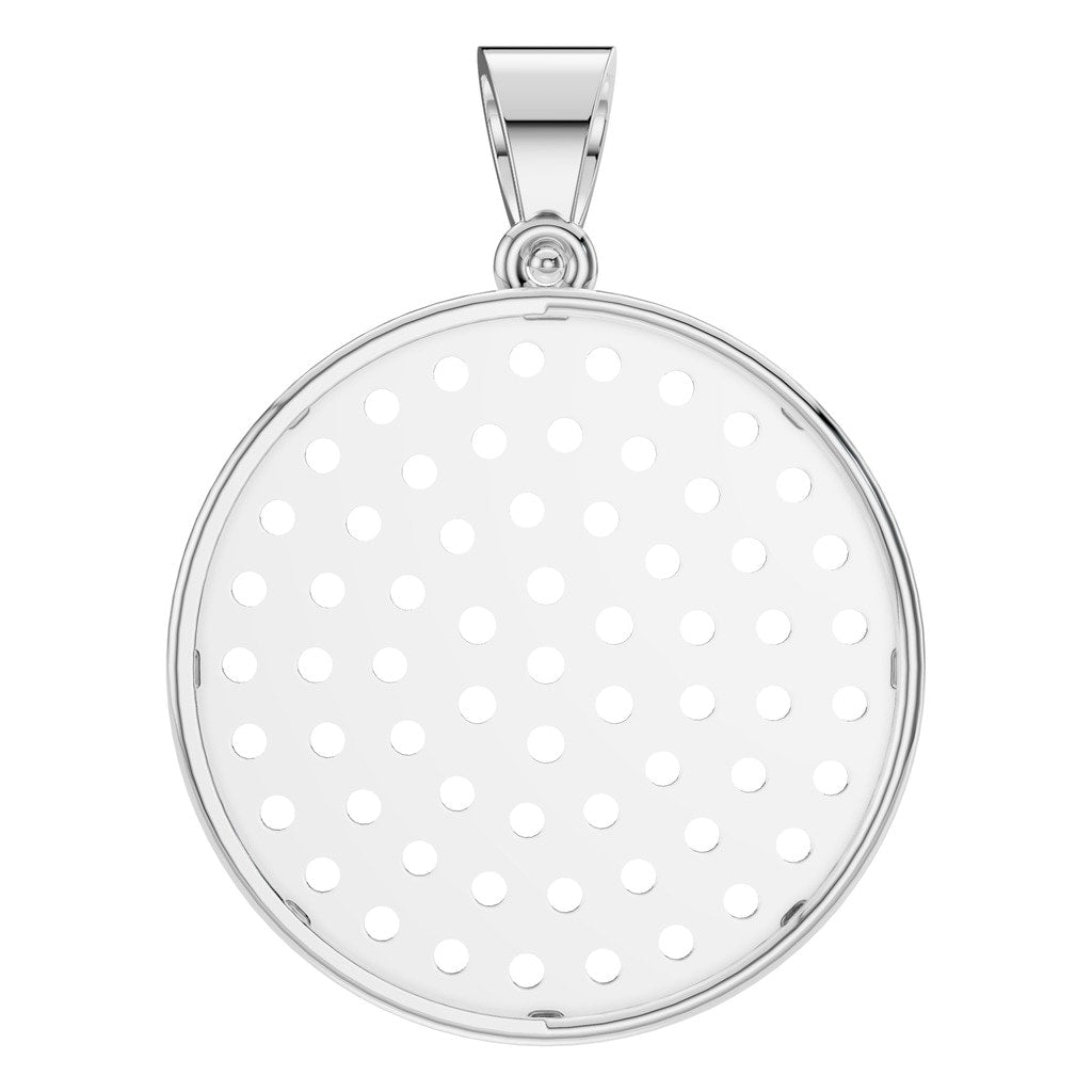 PE-9462 White Gold Pendant UNSET - BACK