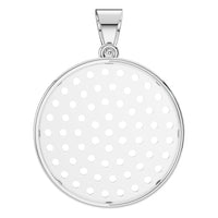 PE-9462 White Gold Pendant UNSET - BACK