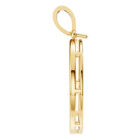 PE-9462 Yellow Gold Pendant UNSET - Side View