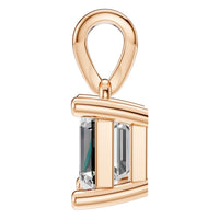 PE-9771 Rose Gold Pendant SET - Side View