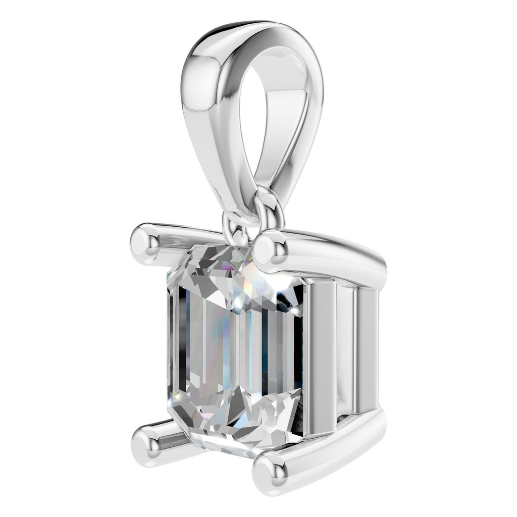 PE-9771 White Gold Pendant SET - Angle View