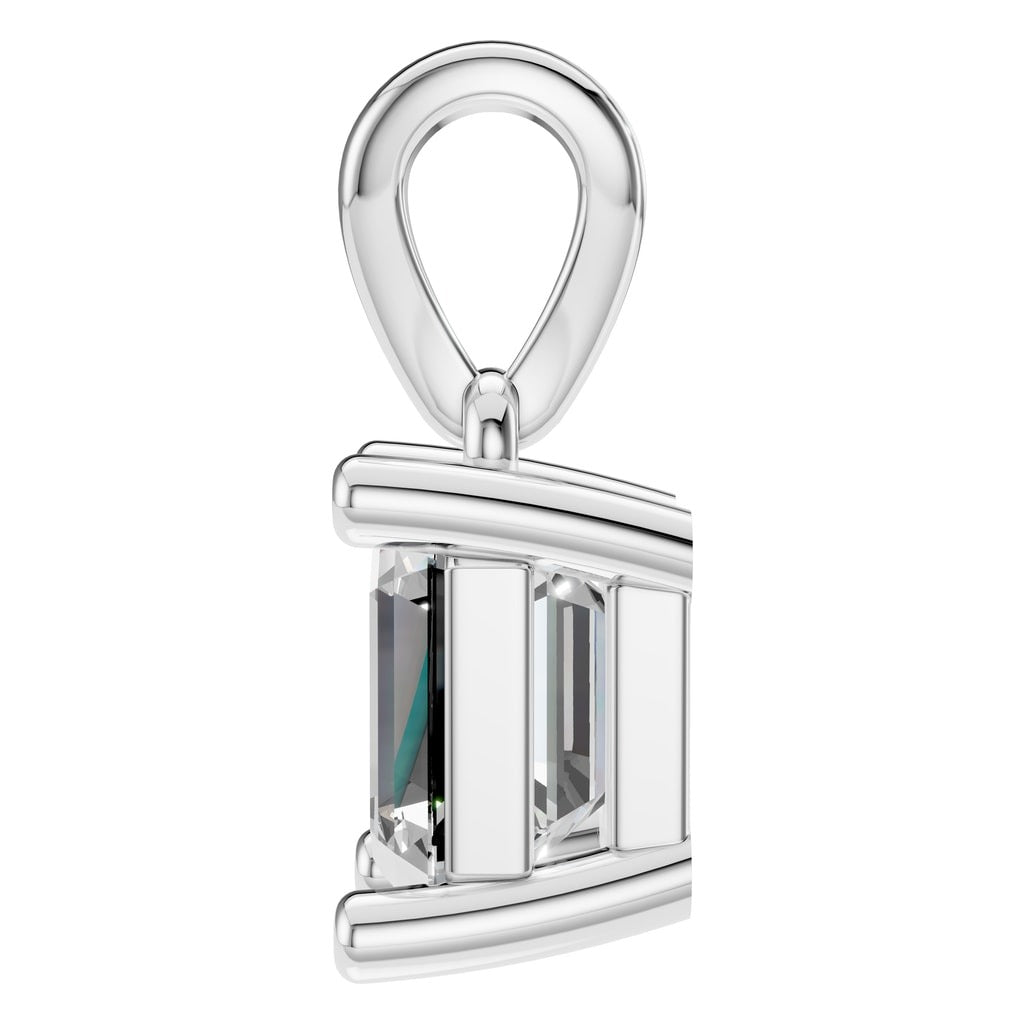 PE-9771 White Gold Pendant SET - Side View