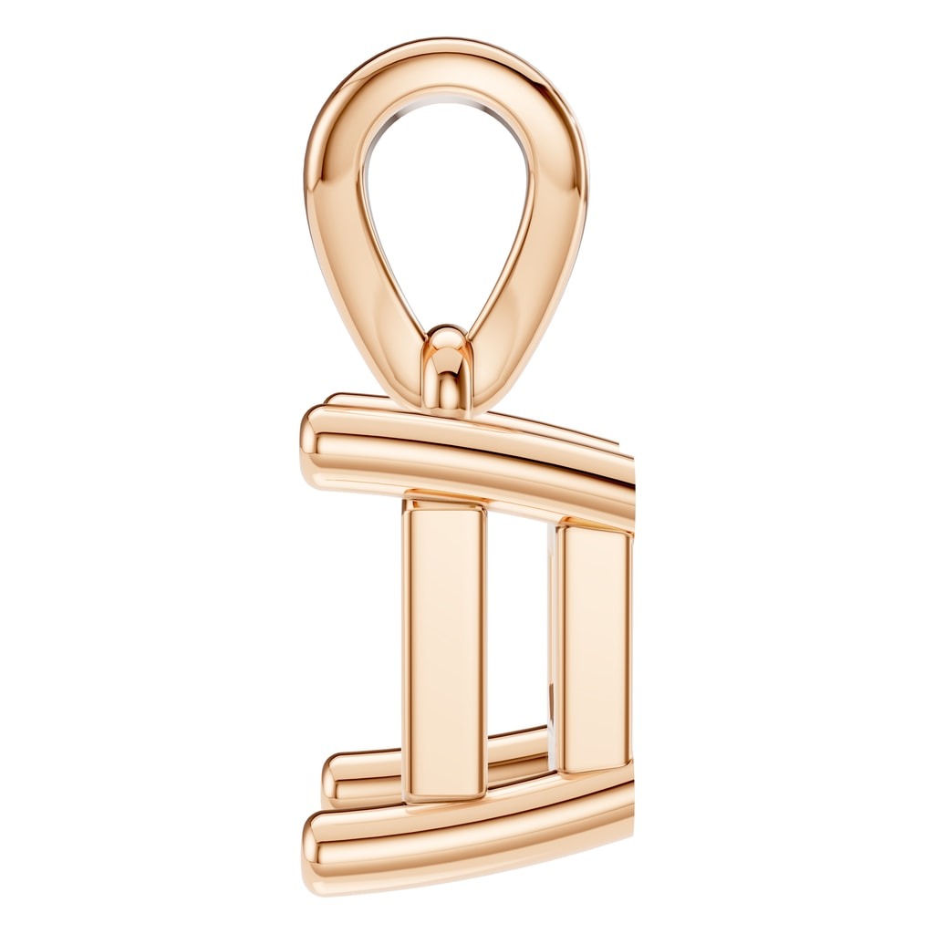 PE-9771 Rose Gold Pendant UNSET - Side View