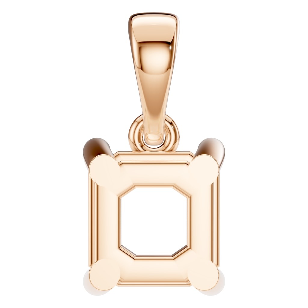 PE-9771 Rose Gold Pendant UNSET - Back View